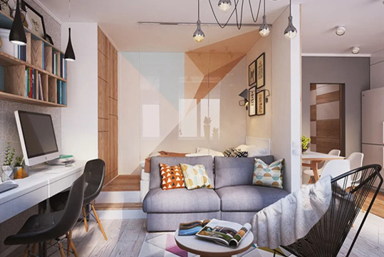 45㎡清新风格单身公寓，原木+素色搭配，空间温馨大气
